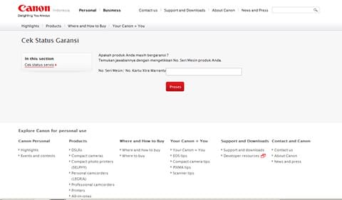 cara cek shutter count canon online